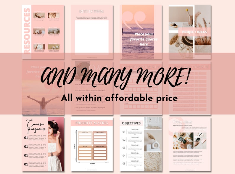 Lead Magnet Ebook Self Love Journey Brandable Ecourse editable Canva ...
