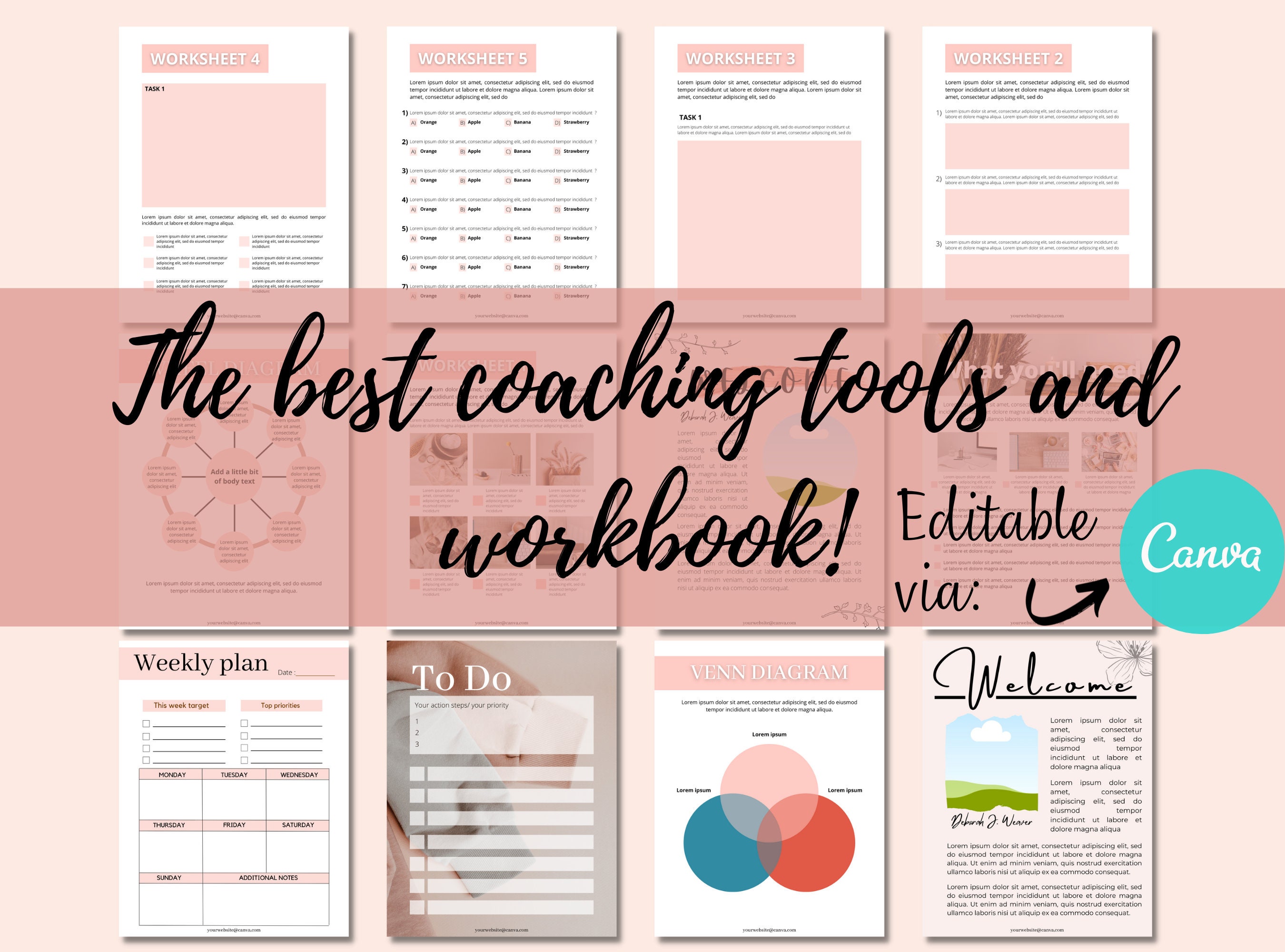 Lead Magnet Ebook Self Love Journey Brandable Ecourse editable Canva ...