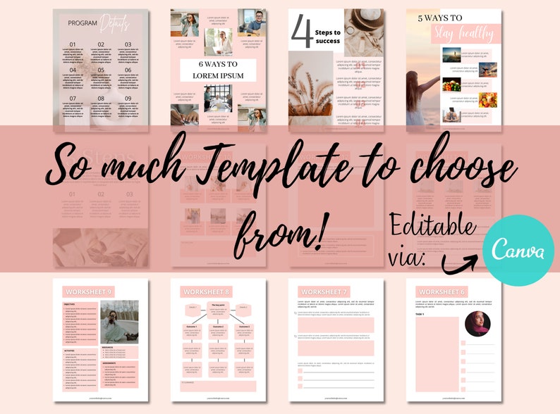 Lead Magnet Ebook Self Love Journey Brandable Ecourse editable Canva ...