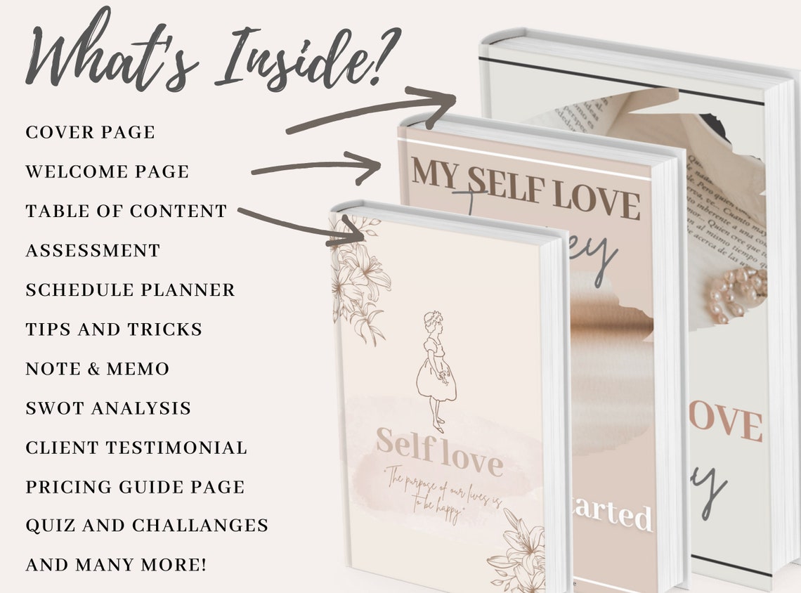 Done for You Self Love Journey Brandable Ecourse Lead Magnet Ebook ...