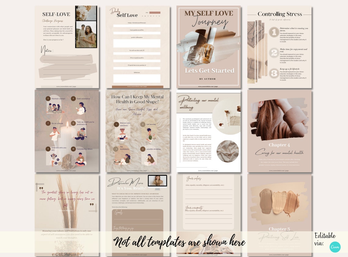 Done for You Self Love Journey Brandable Ecourse Lead Magnet Ebook ...