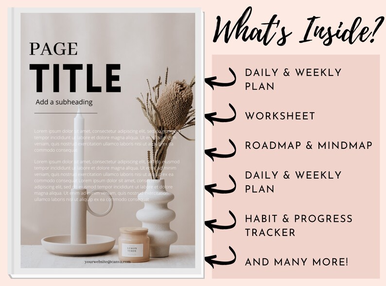 Lead Magnet Ebook Self Love Journey Brandable Ecourse editable Canva ...