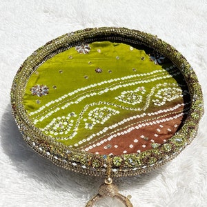 Badhani Indian wedding tray, Henna Cones Tray, Indian wedding Decor, Mehndi cone Thaal, Diwali, Indian Gift Tray Jewelry Box, Nikkah Thaal