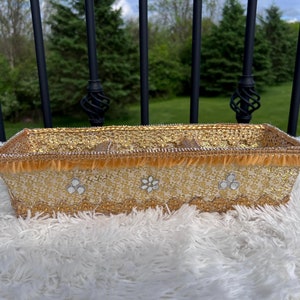 Dekoratives Hochzeitstablett, Obsttablett, Puja-Tablett, Nikkah Thaal, Schmuckschatulle, Diwali-Geschenk, Shagun-Box, Diwali, Eid, Ramadan, Shaadi Favor