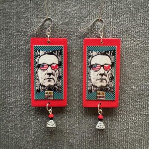 SALE! William Burroughs Beat Writer Literary Earrings Stocking Stuffer