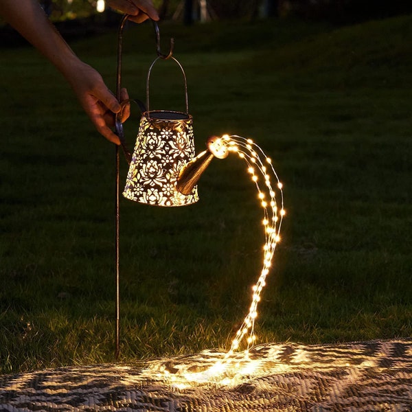 Watering Can With Solar Lights Etsy