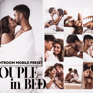 12 Mobile Lightroom Presets, Couple In Bed Mobile Preset, Bright Filter, Lifestyle Preset Instagram Presets, Clean Preset, DNG Presets