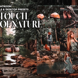 12 A Touch Of Nature Lightroom Presets, Autumn Mobile Preset, Fall Moody Desktop, Lifestyle Portrait Theme Instagram LR Filter DNG Orange