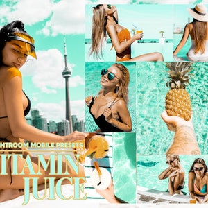 12 mobilnych presetów Lightroom, mobilny preset Vitamin Juice, filtr letni, presety Bloggera DNG, presety Lifestyle, presety Instagrama