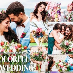 12 Mobile Lightroom Presets, Colorful Wedding Mobile Preset, Bright Filter, Blogger Preset DNG Presets, Lifestyle Preset, Instagram Presets