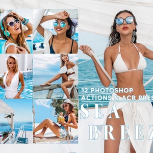 12 Photoshop Actions, Sea Breeze Ps Action, Summer ACR Preset, Bright Ps Filter, Portrait And Lifestyle Theme For Instagram, Blogger