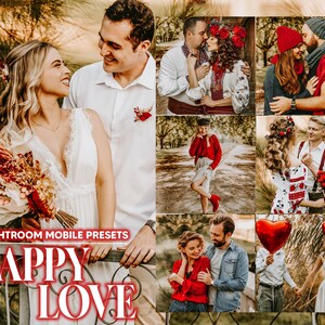 12 Mobile Lightroom Presets, Happy Love Mobile Preset, Romance Filter, Blogger Preset, DNG Presets, Lifestyle Preset, Instagram Presets Warm