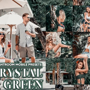 12 Mobile Lightroom Presets, Crystal Green Mobile Presets, Spring Moody Filter, Tropische Instagram Presets, Lifestyle Preset, DNG