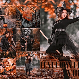 12 Photoshop Actions, Halloween Vibes Ps Action, Autumn Moody ACR Preset, Horror Ps Filter, Atn Portrait Lifestyle Theme Instagram Blogger
