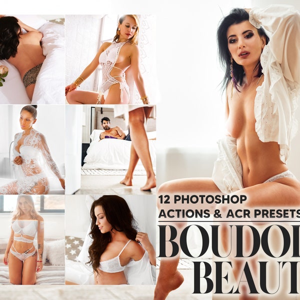 12 Photoshop Actions, Boudoir Beauty Ps Action, Bright Sexy ACR Preset, Nude Ps Filter, Atn Portrait And Lifestyle Theme Instagram Blogger