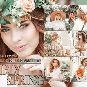 12 Girly Spring Lightroom Presets, Bright Tones Preset, Espresso Vibe Desktop LR Filter DNG Lifestyle Theme For Blogger Portrait Instagram