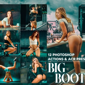 12 Actions Photoshop, Big Booty Ps Action, Girl Summer ACR Preset, Bikini Ps Filter, Atn Portrait et Thème Lifestyle Instagram Blogger Warm