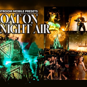 15 Mobile Lightroom Presets, Float On Night Air Mobile Preset, Party Filter, Blogger Preset DNG Presets, Lifestyle Preset, Instagram Presets
