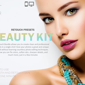 16 Beauty Kit Lightroom Presets, Retouch Mobile Preset, Skin Makeup Desktop LR Filter DNG Lifestyle Theme For Blogger Portrait Instagram