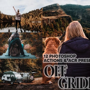 12 Photoshop Actions, Off Gride Ps Action, Moody ACR Preset, Nature Ps Filter, Atn Portrait And Lifestyle Theme For Instagram Blogger