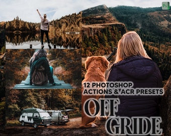 12 Photoshop Actions, Off Gride Ps Action, Moody ACR Preset, Nature Ps Filter, Atn Portrait And Lifestyle Theme For Instagram Blogger