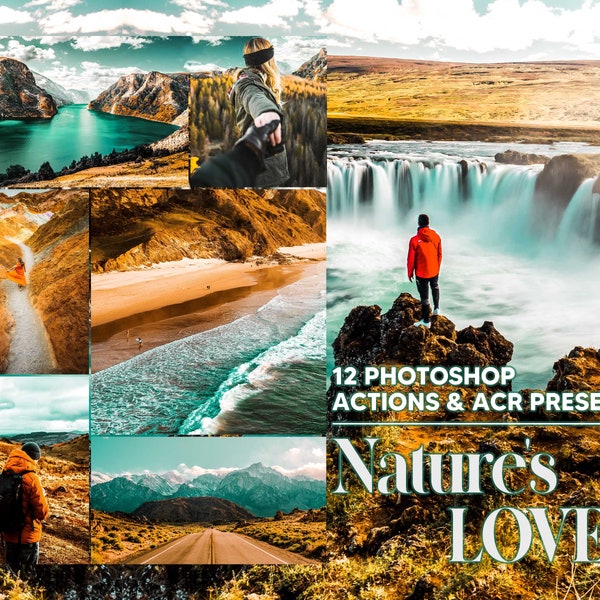 12 Photoshop Actions, Nature's Lover Ps Action, Landscape ACR Preset, Scenery Ps Filter, Atn Portrait And Lifestyle Theme Instagram, Blogger