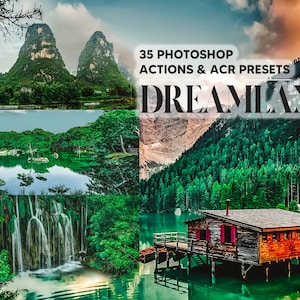 35 Photoshop Actions, Dreamland Ps Action, Landscape ACR Preset, Scenery Ps Filter, Atn Portrait And Lifestyle Theme For Instagram, Blogger