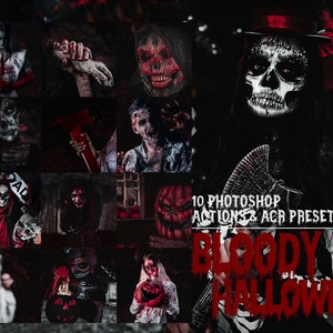 10 Photoshop Actions, Bloody Halloween Ps Action, Deep Moody ACR Preset, Horror Ps Filter, Portrait Atn Blogger Theme Instagram, Lifestyle