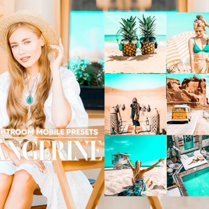 12 Mobile Lightroom Presets, Tangerine Mobile Preset, Summer Filter, Bright Preset Instagram Presets, Lifestyle Preset, DNG Presets