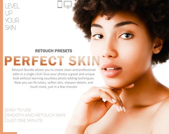 16 Perfect Skin Lightroom Presets, Retouch Mobile Preset, Makeup Desktop LR Filter DNG Lifestyle Theme For Blogger Portrait Instagram