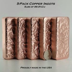1 lb Copper Ingot .999 Fine Copper 16 oz copper bar Bullion