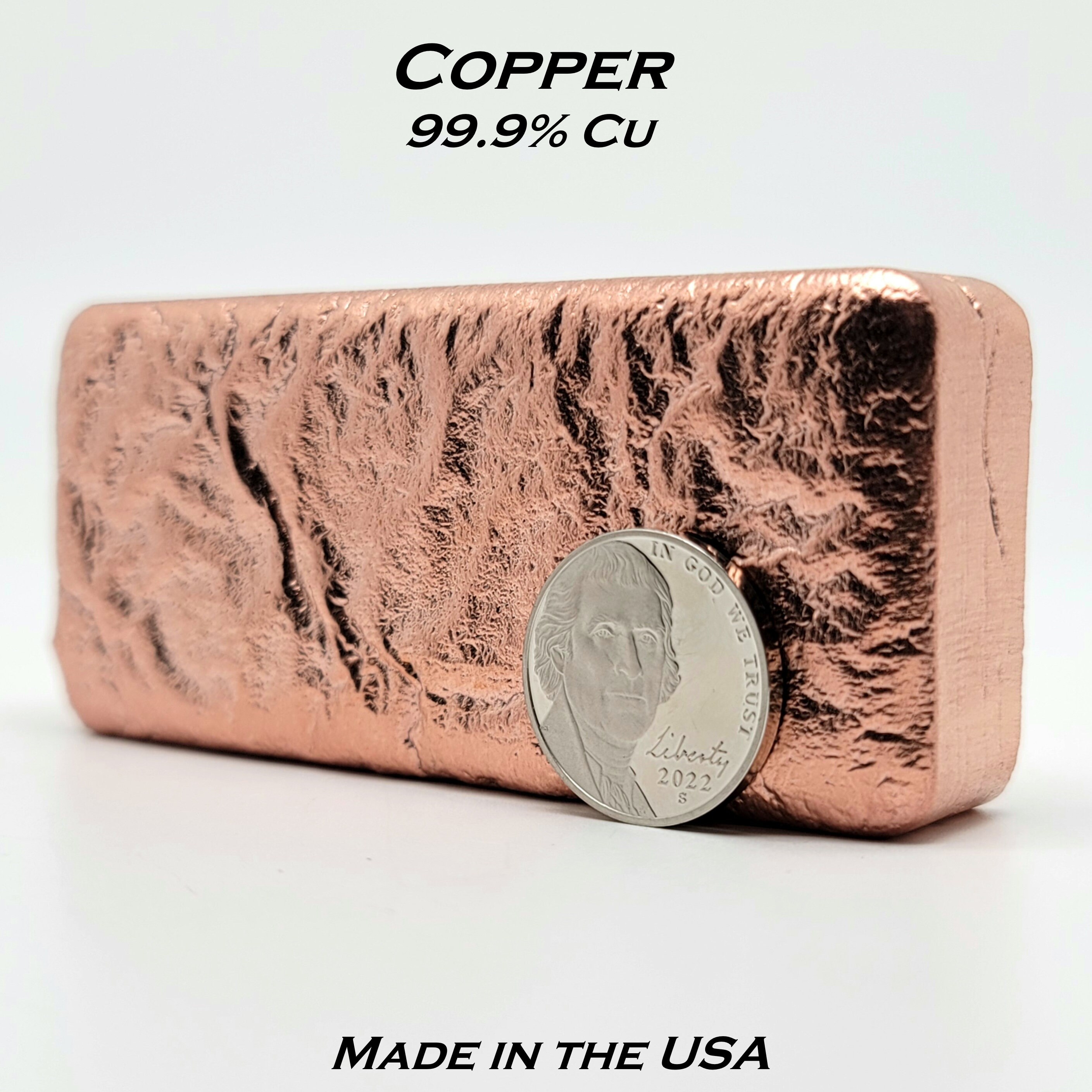 INGOTS WE TRUST™ Copper Ingot .999 Pure 1KG/1000g Bar/Bullion