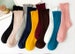 10 Solid Colors Cotton Ruffle Tube Women Fashion Socks, Cuff Crew Socks, Cute Short Boot Socks, Loosen Top Soft Socks, 3 for 9 