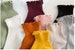 10 Solid Colors Cotton Ruffle Tube Women Fashion Socks, Cuff crew socks, Cute Short Boot Socks, Soft Quarter Socks, 3 for 9 