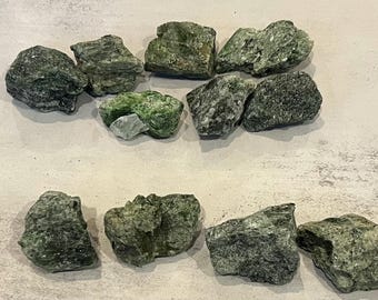 Rough Green Diopside| Diopside Crystals | Diopside | Balance Stone | Earth Connection