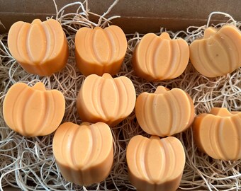 Cire de soja fondue Mini Pumpkins | Citrouilles parfumées d'automne | 6 fondants en cire Mini citrouilles | Parfum puissant | Saison d'automne