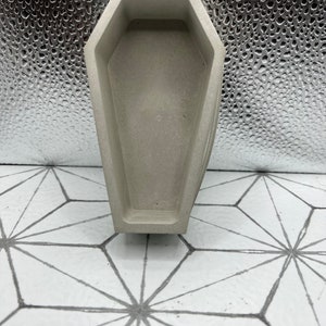 Cement Coffin Coffin Planter Coffin Trinket Halloween Coffin Halloween trinkets Handmade image 8