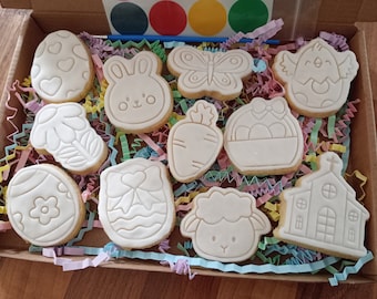 Paint your own & NY style Easter cookies treat boxes