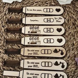 Personalized Wooden Pregnancy Test