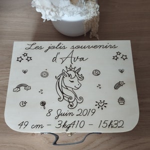 memory box, personalized birth suitcase
