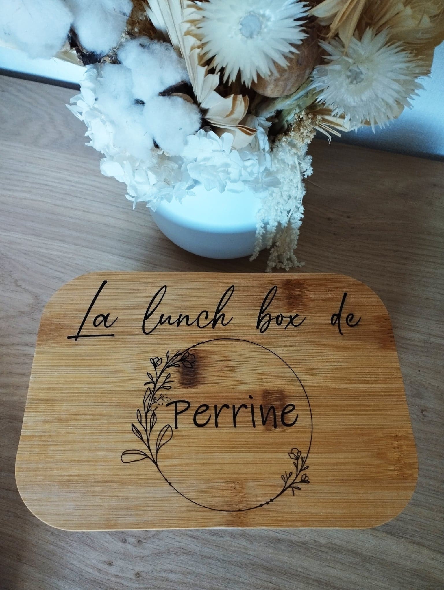 Lunch box isotherme adulte bois - Lachouettemauve