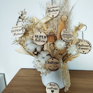 sleutelhanger eindejaarscadeau voor meester en minnares/atsem AESH cadeau