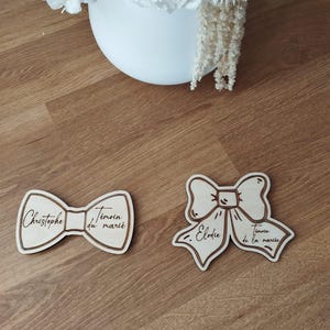 personalized wedding badge / wedding witness gift
