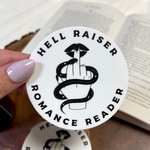 Hell Raiser Romance Reader Sticker, autocollant d'amant de charbon, autocollant livresque, autocollant de livre de romance sombre, autocollants d'étui kindle, autocollant de livre épicé