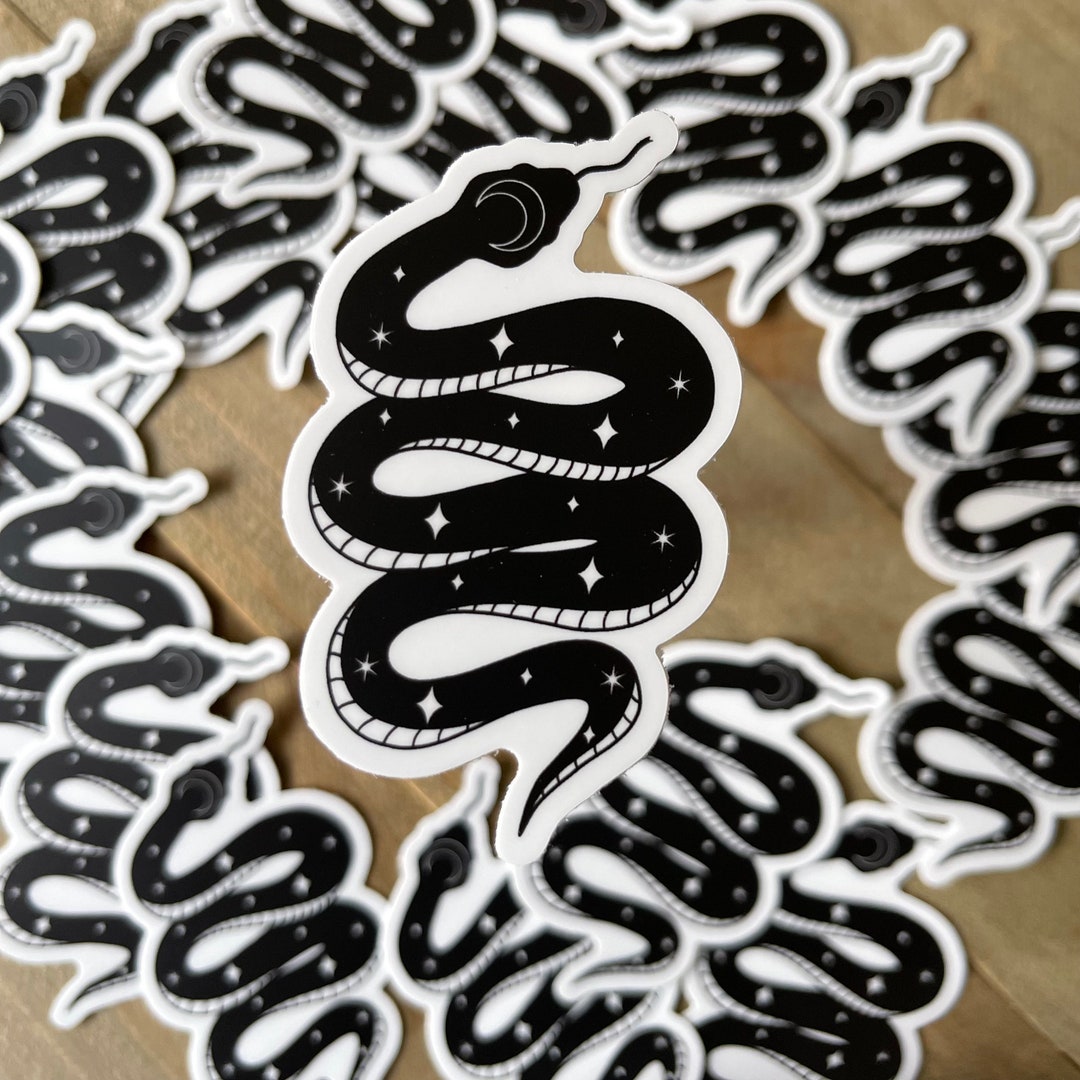 Snake Sticker, Celestial Sticker, Cute Sticker, Waterproof Sticker ...