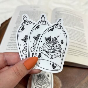 The Enchanted Book Stack, Bookish Sticker, Kindle Case Sticker ...