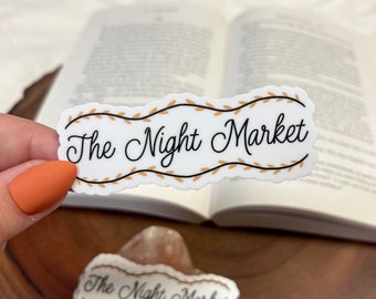The Night Market licensed bookish sticker, monster romance book merch, The Minotaurs Valentine by S.C. Principale, kindle and laptop sticker