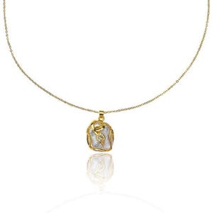 Gold-Plated Baroque Pearl Necklace Irregular Freshwater Pendant Minimal Chain Jewelry Handmade Gift for Her Bridesmaid & Bridal Gift