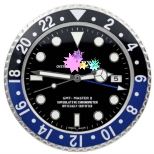 Eerbetoon aan Rolex GMT Master BATMAN Hoogwaardige afwerking, glasmetaal, datum, sterke lumens, wisselende seconden, alle functies en merken!