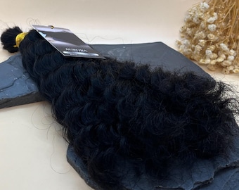 100% Human Hair Tangle-free Wet and Wavy Super Bulk; Spanish Wave; for
